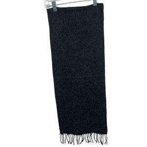 Cordings Charcoal Grey 100% Lambswool Scarf. Made in Scotland.